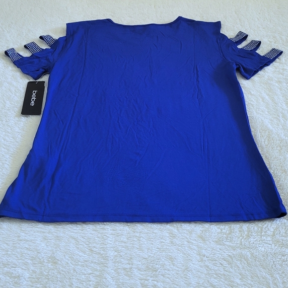 bebe Blue💙 Top with Cutout✂️ Sleeve Detail - NWT - Picture 14 of 16